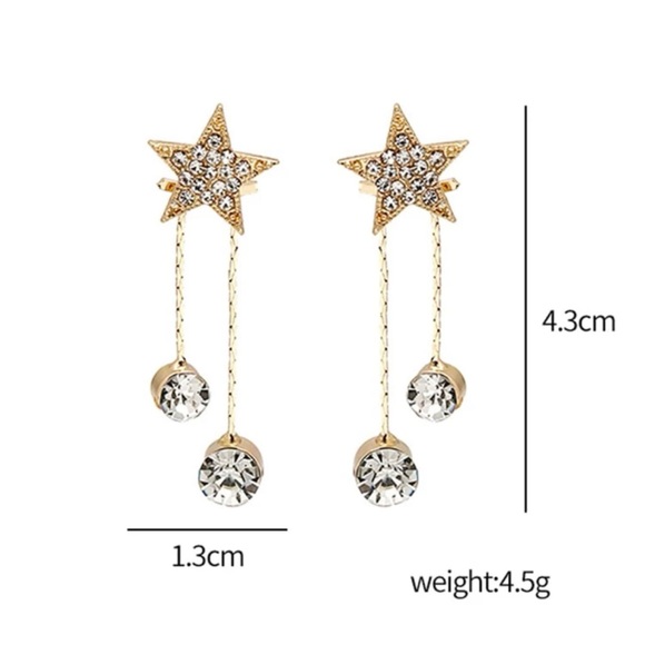 Cute star drop earrings - Picture 3 of 3